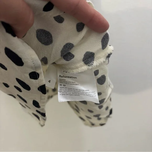 Reformation Polka Dot Dress Size 2 - Picture 6 of 6